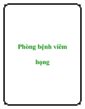 Phòng bệnh viêm họng