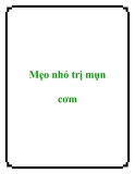 Mẹo nhỏ trị mụn cơm