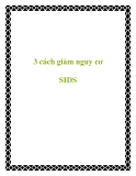 3 cách giảm nguy cơ SIDS