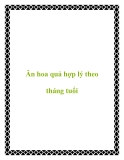 Ăn hoa quả hợp lý theo tháng tuổi