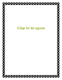 Giúp bé ăn ngoan