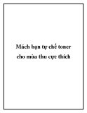 Mách bạn tự chế toner cho mùa thu cực thích