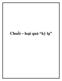 Chuối – loại quả “kỳ lạ”