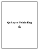 Quét sạch lỗ chân lông tắc