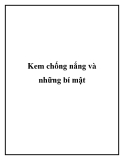 Kem chống nắng và những bí mật