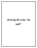 10 bí kíp để có làn da sạch