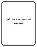 Quế Lâm – nơi non xanh nước biếc