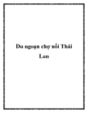 Du ngoạn chợ nổi Thái Lan