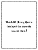 Thành Đô (Trung Quốc)thành phố ẩm thực đầu tiên của châu Á