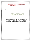 LUẬN VĂN: Hoàn thiện công tác đãi ngộ nhân sự tại Công ty Điện Lực Quảng Ninh