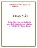 Luận văn đề tài : Hoàn thiện công tác tổ chức kế toán thuế giá trị gia tăng tại Công ty TNHH TM VT Đức Thịnh