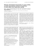 Báo cáo Y học: Molecular and biochemical characteristics of a gene encoding an alcohol acyl-transferase involved in the generation of aroma volatile esters during melon ripening