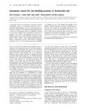 Báo cáo Y học: Systematic search for zinc-binding proteins in Escherichia coli