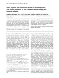 Báo cáo Y học: Short peptides are not reliable models of thermodynamic and kinetic properties of the N-terminal metal binding site in serum albumin