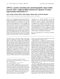 Báo cáo Y học:  LRP130, a protein containing nine pentatricopeptide repeat motifs, interacts with a single-stranded cytosine-rich sequence of mouse hypervariable minisatellite Pc-1