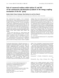 Báo cáo Y học:  Role of conserved residues within helices IV and VIII of the oxaloacetate decarboxylase b subunit in the energy coupling mechanism of the Na+ pump