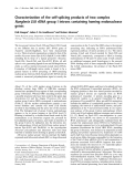 Báo cáo Y học: Characterization of the self-splicing products of two complex Naegleria LSU rDNA group I introns containing homing endonuclease genes