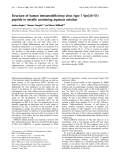 Báo cáo Y học:  Structure of human immunodeﬁciency virus type 1 Vpr(34–51) peptide in micelle containing aqueous solution