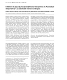 Báo cáo Y học:  Inhibition of glycosyl-phosphatidylinositol biosynthesis in Plasmodium falciparum by C-2 substituted mannose analogues