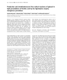 Báo cáo Y học: Production and chemiluminescent free radical reactions of glyoxal in lipid peroxidation of linoleic acid by the ligninolytic enzyme, manganese peroxidase