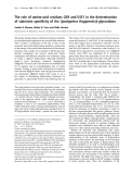 Báo cáo Y học:  The role of amino-acid residues Q39 and E451 in the determination of substrate speciﬁcity of the Spodoptera frugiperda b-glycosidase