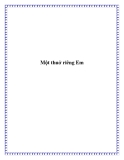Một thuở riêng Em