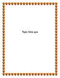 Ngày hôm qua