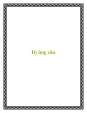 Dị ứng sữa
