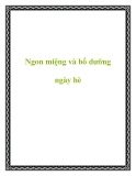 Ngon miệng và bổ dưỡng ngày hè