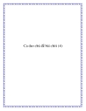  Sưu tầm ca dao chủ đề chơi bài chò