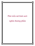 Phát triển mô hình nuôi nghêu thương phẩm