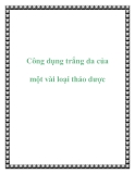 Công dụng trắng da của một vài loại thảo dược