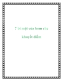 7 bí mật của kem che khuyết điểm