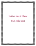 Nuôi cá lồng ở Khang Ninh (Bắc Kạn)