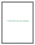 7 cách làm mờ tàn nhang