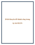 20 lời khuyên để thành công trong kỳ thi IELTS.