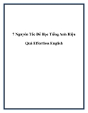 7 Nguyên Tắc Để Học Tiếng Anh Hiệu Quả Effortless English.