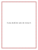  Một số bài ca dao chủ đề trà tàu