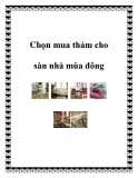 Chọn mua thảm cho sàn nhà mùa đông