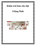 Khăn trải bàn cho tiệc Giáng Sinh