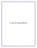Ca dao đề tài cuộc sống gia đình