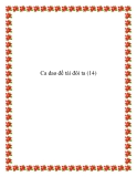 Một số bài ca dao đề tài đôi ta