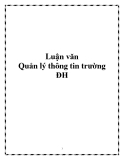 Luận văn Quản lý thông tin trường ĐH  