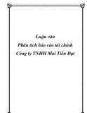 Luận văn Phân tích báo cáo tài chính Công ty TNHH Mai Tiến Đạt