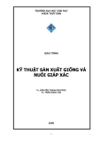 GIÁO TRÌNH  KỸ THUẬT SẢN XUẤT GIỐNG VÀ NUÔI GIÁP XÁC