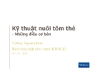 Kỹ thuật nuôi tôm thẻ