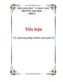 Tiểu luận: Các phương pháp thanh toán quốc tế