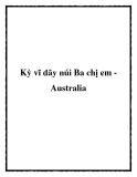 Kỳ vĩ dãy núi Ba chị em Australia