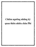 Chiêm ngưỡng những kỳ quan thiên nhiên châu Phi