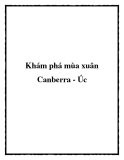 Khám phá mùa xuân Canberra - Úc